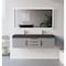 Castello Usa Thames 60-inch Gray Vanity Set with Black Top and Gold Handles CB-MC-60G-GLD-20146-BL - alternate 2